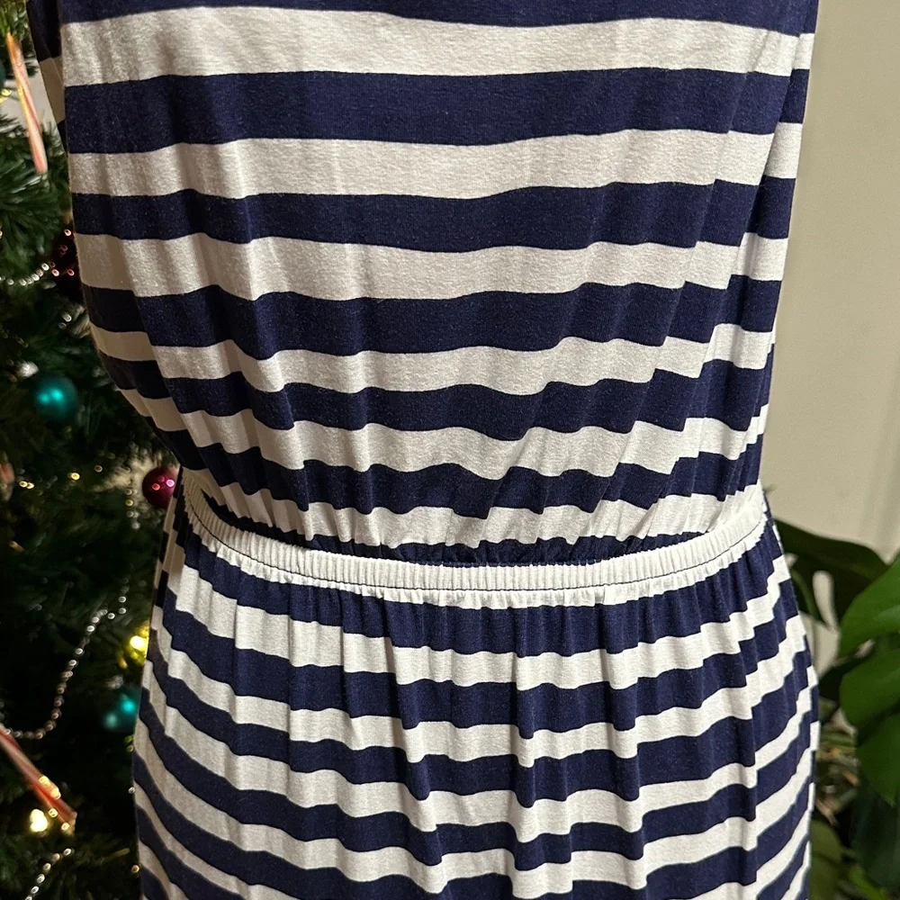 *LILLY PULITZER* Navy x White Striped Sleeveless Emmett Maxi Dress NWT Size S - Picture 8 of 14